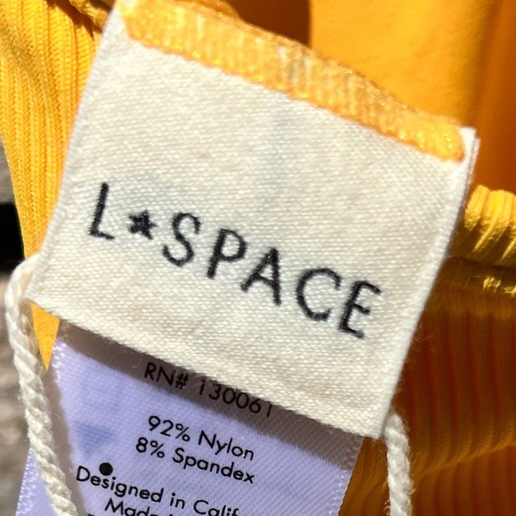 🌻NEW w.tags L*Space Helena Sunshine Gold Ribbed Bikini Top | $99 Retail - Picture 7 of 10